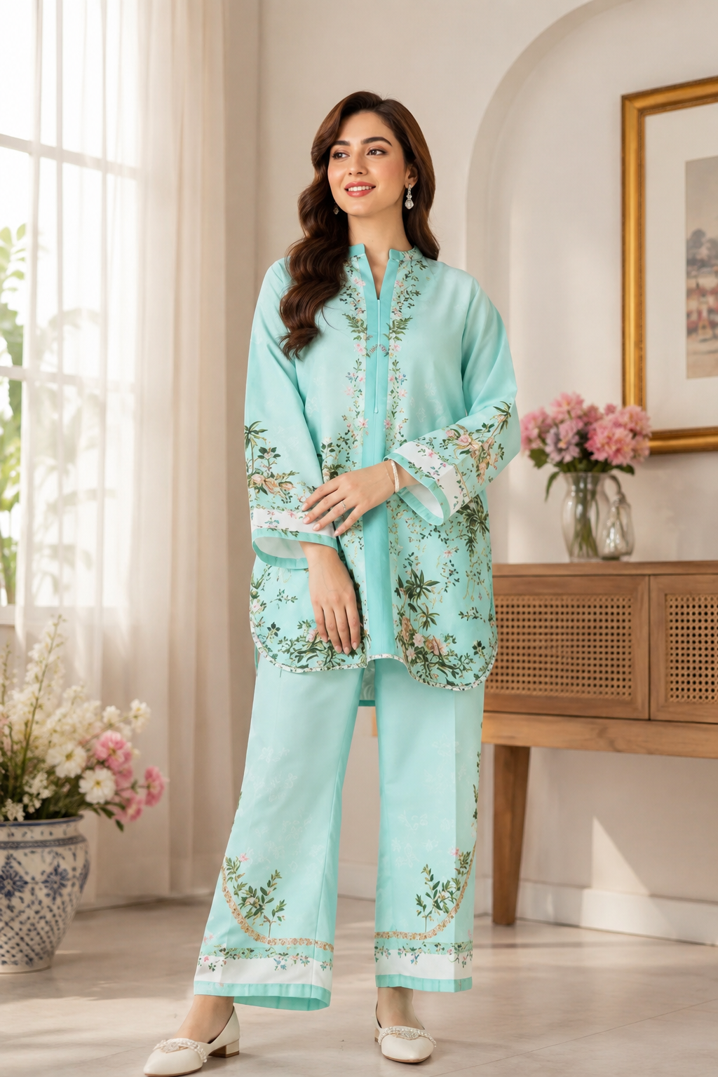 2Pcs Switched Doria Trouser And Shirt