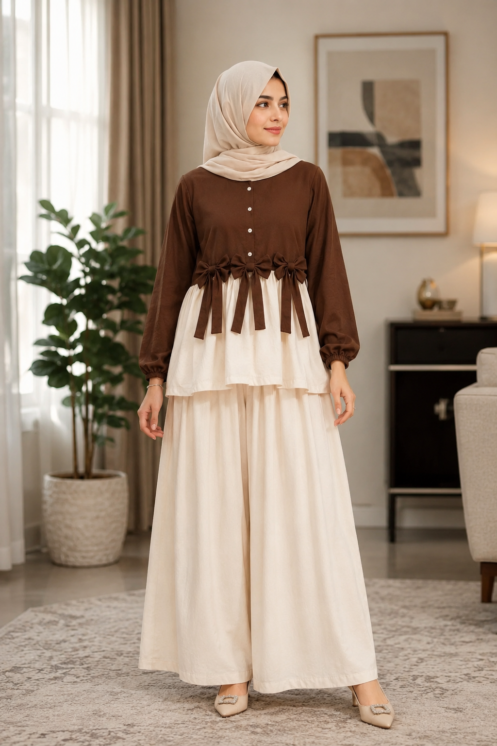 2Pcs Women Shirt And Trouser