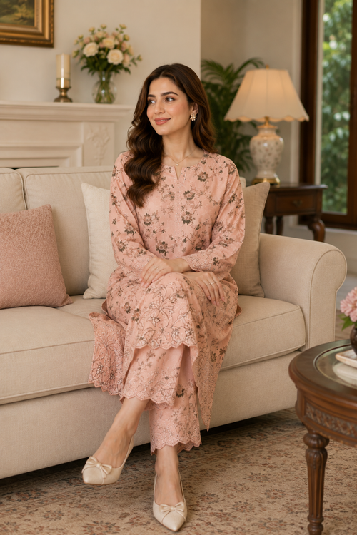 3 PCs Unstitched Printed Suit