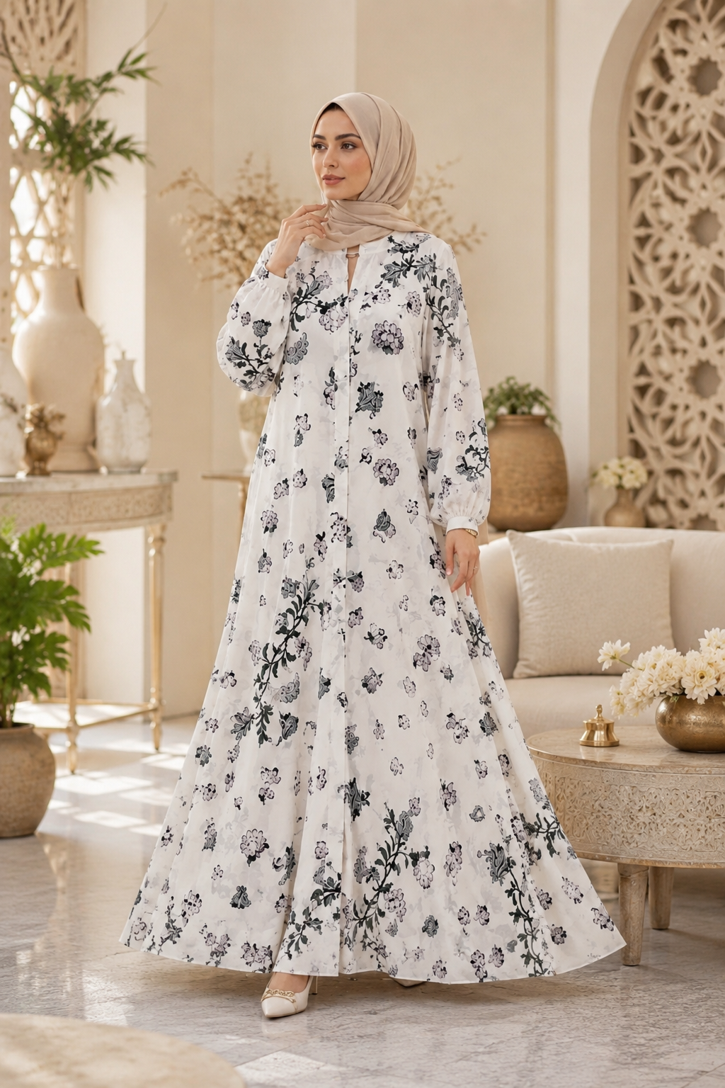 Georgette Printed Classic Abaya