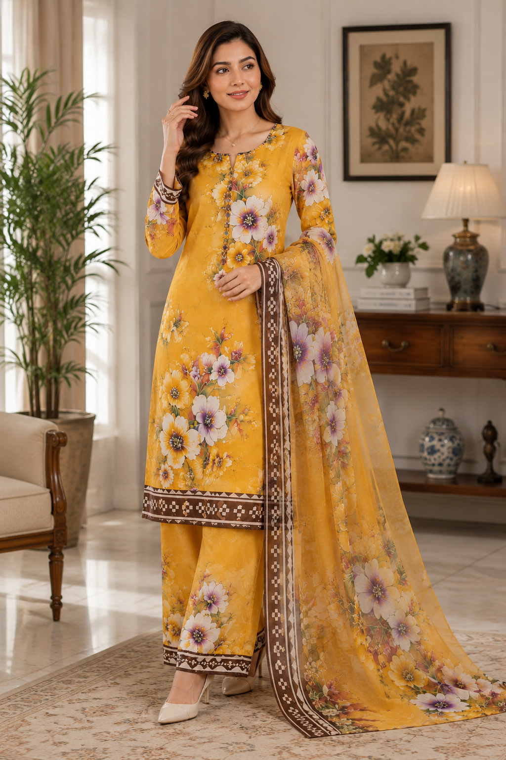 Digital Print 3PCS Swiss Lawn
