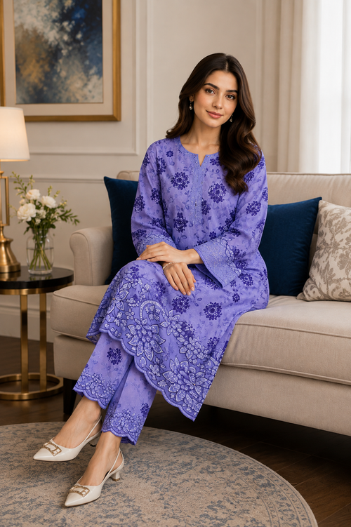3 PCs Women Unstitched Printed Suit