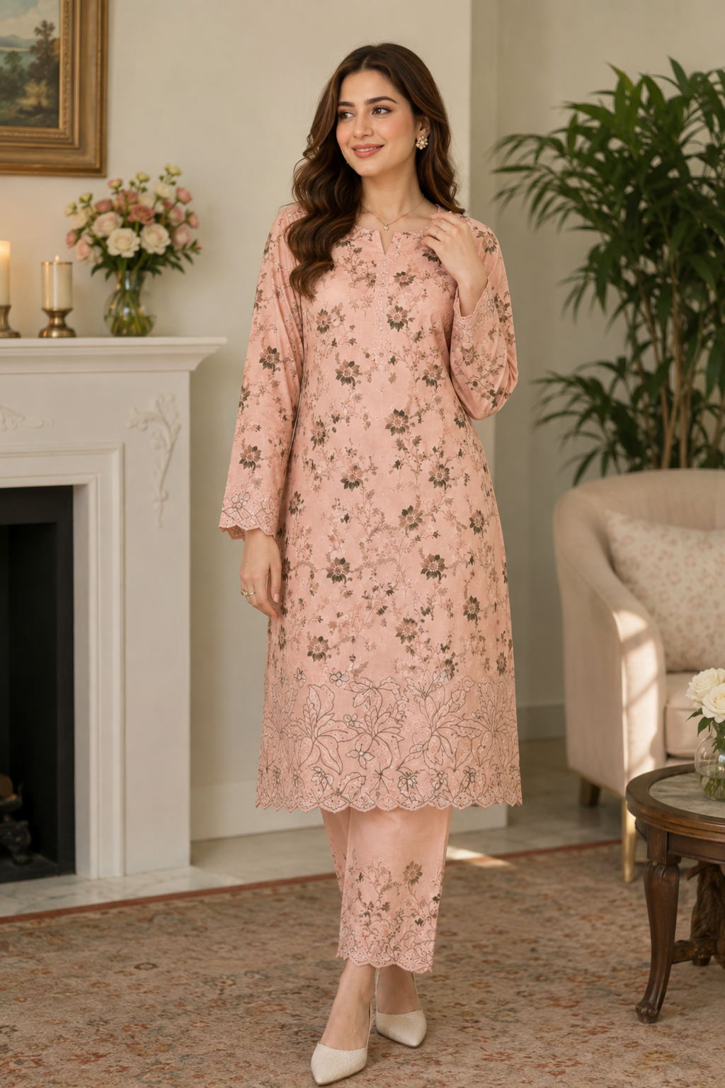 3 PCs Unstitched Printed Suit